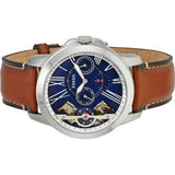 Fossil Grant Twist Multifunction Blue Dial Brown Leather Strap Watch for Men - ME1161 Buy Now By Fossil