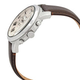Fossil Grant Chronograph White Dial Brown Leather Strap Watch for Men - FS4735 Buy Now By Fossil