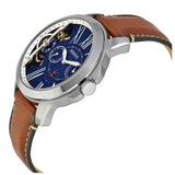 Fossil Grant Twist Multifunction Blue Dial Brown Leather Strap Watch for Men - ME1161 Buy Now By Fossil