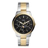 Fossil Neutra Moonphase Multifunction Black Dial Two Tone Steel Strap Watch for Men - FS5906 Buy Now By Fossil