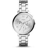 Fossil Jacqueline Silver Dial Silver Steel Strap Watch for Women - ES3664 Buy Now By Fossil