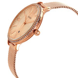 Fossil Jacqueline Quartz Rose Gold Dial Rose Gold Mesh Strap Watch for Women - ES4628 Buy Now By Fossil