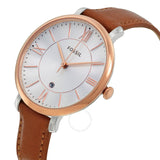 Fossil Jacqueline White Dial Brown Leather Strap Watch for Women - ES3842 Buy Now By Fossil
