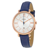 Fossil Jacqueline White Dial Blue Leather Strap Watch for Women - ES3843 Buy Now By Fossil