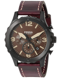 Fossil Nate Chronograph Brown Dial Brown Leather Strap Watch for Men - JR1511 Buy Now By Fossil