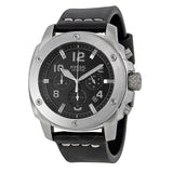 Fossil Modern Machine Chronograph Black Dial Black Leather Strap Watch for Men - FS4928 Buy Now By Fossil