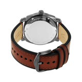 Fossil Machine Chronograph Black Dial Brown Leather Strap Watch for Men - FS5234 Buy Now By Fossil