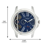 Fossil Grant Twist Multifunction Blue Dial Brown Leather Strap Watch for Men - ME1161 Buy Now By Fossil