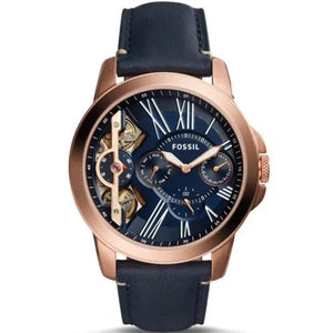 Fossil Grant Twist Multifunction Blue Dial Blue Leather Strap Watch for Men - ME1162 Buy Now By Fossil