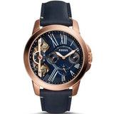 Fossil Grant Twist Multifunction Blue Dial Blue Leather Strap Watch for Men - ME1162 Buy Now By Fossil