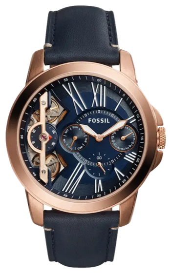 Fossil Grant Twist Multifunction Blue Dial Blue Leather Strap Watch for Men - ME1162 Buy Now By Fossil