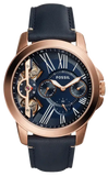 Fossil Grant Twist Multifunction Blue Dial Blue Leather Strap Watch for Men - ME1162 Buy Now By Fossil