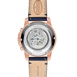 Fossil Grant Automatic Blue Dial Blue Leather Strap Watch for Men - ME3029 Buy Now By Fossil