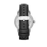 Fossil Townsman Automatic Skeleton Silver Dial Black Leather Strap Watch for Men - ME3041 Buy Now By Fossil