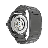 Fossil Modern Machine Automatic Silver Dial Black Steel Strap Watch for Men - ME3080 Buy Now By Fossil