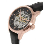 Fossil Townsman Automatic Skeleton Black Dial Black Leather Strap Watch for Men - ME3084 Buy Now By Fossil