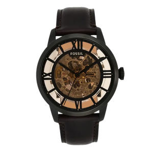 Fossil Townsman Automatic Skeleton Brown Dial Brown Leather Strap Watch for Men - ME3098 Buy Now By Fossil