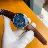 Fossil Townsman Automatic Blue Dial Brown Leather Strap Watch for Men - ME3110 Buy Now By Fossil