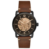 Fossil Commuter Automatic Black Dial Brown Leather Strap Watch for Men - ME3158 Buy Now By Fossil