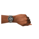 Fossil Bronson Automatic Skeleton Black Dial Grey Steel Strap Watch for Men - ME3218 Buy Now By Fossil