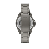 Fossil Bronson Automatic Skeleton Black Dial Grey Steel Strap Watch for Men - ME3218 Buy Now By Fossil