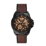 Fossil Bronson Automatic Skeleton Black Dial Brown Leather Strap Watch for Men - ME3219 Buy Now By Fossil