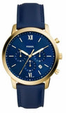 Fossil The Minimalist 3H Analog Blue Dial Blue Leather Strap Watch for Men - FS5789 Buy Now By Fossil