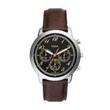 Fossil Neutra Chronograph Black Dial Brown Leather Strap Watch for Men - FS6024 Buy Now By Fossil