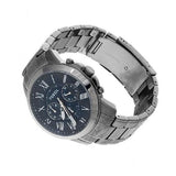 Fossil Grant Chronograph Blue Dial Grey Steel Strap Watch for Men - FS4831 Buy Now By Fossil