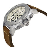 Fossil Modern Machine White Dial Brown Leather Strap Watch for Men - FS4929 Buy Now By Fossil