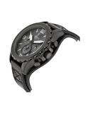 Fossil Nate Chronograph Black Dial Black Leather Strap Watch for Men - JR1510 Buy Now By Fossil