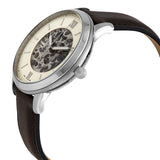 Fossil Neutra Automatic Skeleton White Dial Brown Leather Strap Watch for Men - ME3184 Buy Now By Fossil