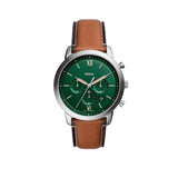 Fossil Neutra Chronograph Green Dial Brown Leather Strap Watch for Men - FS5735 Buy Now By Fossil