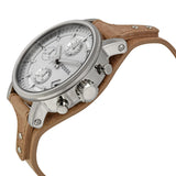 Fossil Boyfriend Chronograph White Dial Brown Leather Strap Watch for Women - ES3625 Buy Now By Fossil