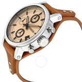 Fossil Original Boyfriend Sport Chronograph Beige Dial Brown Leather Strap Watch for Women - ES4046 Buy Now By Fossil