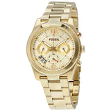 Fossil Boyfriend Chronograph Gold Dial Gold Steel Strap Watch for Women - ES2197 Buy Now By Fossil