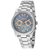 Fossil Perfect Boyfriend Mother of Pearl Blue Dial Silver Steel Strap Watch for Women - ES3880 Buy Now By Fossil