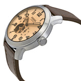 Fossil Pilot 54 Automatic Cream Dial Brown Leather Strap Watch for Men - ME3119 Buy Now By Fossil