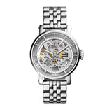 Fossil Boyfriend Automatic Skeleton Silver Dial Silver Steel Strap Watch for Women - ME3067 Buy Now By Fossil