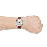 Fossil Retro Pilot Chronograph Silver Dial Brown Leather Strap Watch for Men - FS5809 Buy Now By Fossil
