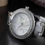 Fossil Stella Sport Multifunction Silver Dial Silver Steel Strap Watch for Women - ES5108