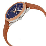 Fossil Tailor Date-Day Quartz Blue Dial Brown Leather Strap Watch for Women - ES4257 Buy Now By Fossil