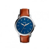 Fossil Minimalist Blue Dial Brown Leather Strap Watch for Men - FS5304 Buy Now By Fossil