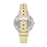 Fossil Jacqueline Three-Hand White Dial Yellow Leather Strap Watch for Women - ES4812 Buy Now By Fossil