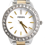 Fossil Jesse Crystals White Dial Two Tone Steel Strap Watch for Women - ES2409 Buy Now By Fossil