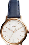 Fossil The Minimalist Slim White Dial Blue Leather Strap Watch for Men - FS5371 Buy Now By Fossil