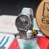 Fossil Tailor Mother of Pearl Black Dial Silver Steel Strap Watch for Women - ES3911 Buy Now By Fossil