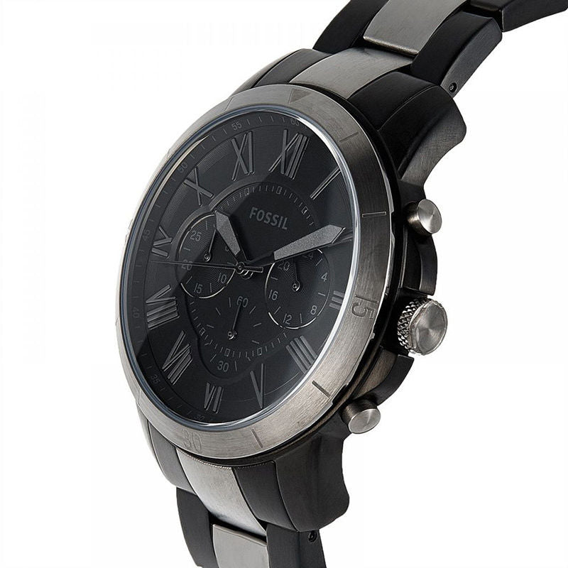 Fossil Grant Chronograph Black Dial Two Tone Steel Strap Watch for Men - FS5269 Buy Now By Fossil