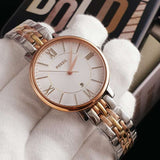 Fossil Jacqueline White Dial Two Tone Steel Strap Watch for Women - ES3844 Buy Now By Fossil