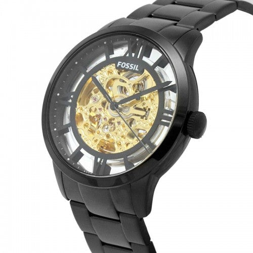 Fossil Townsman Automatic Skeleton Black Dial Black Steel Strap Watch for Men - ME3197 Buy Now By Fossil